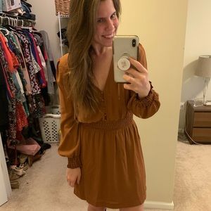 Becca Tilley x Bar III - camel  smocked dress